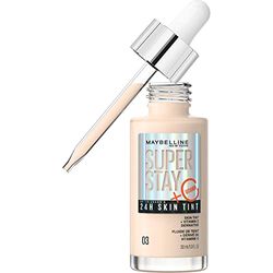 Maybelline New York, Fondotinta in Siero, Per Una Pelle Luminosa, Effetto Naturale, 24h di Tenuta, Con Vitamina C, Superstay Skin Tint, Tonalità 03, 30 ml