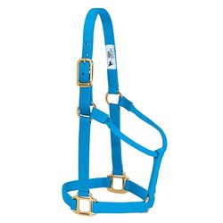 Väv läder original icke justerbar halter (urrikanblå, Avarage Horse/Årlig utkast)