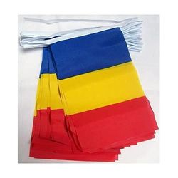 AZ FLAG Ghirlanda 4 Metri 20 Bandiere Romania 15x10cm - Bandiera RUMENA 10 x 15 cm - Festone BANDIERINE