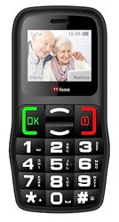 TTfone TT220 Big Button Mobile Phone for the Elderly with Emergency Assistance button, talking keys, long battery life, Simple easy to use - Pay As You Go (EE, with £10 Credit, Black)