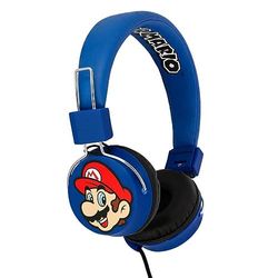 OTL Technologies Casque audio TWEEN pour enfants Super Mario & Luigi (arceau rembourré, volume limité à 85 dB, design coloré, mixte), Bleu