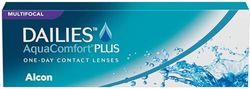 Dailies AquaComfort Plus Multifocal Lentes de contacto progresivas de reemplazo diario, Pack de 30, R 8.7 mm, D 14.0 mm, adición med -6.5 Diopt