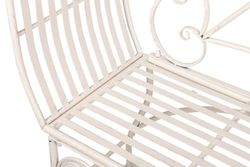 BANCO FORJA BLANCA ANTIQUE 110x66x95 CM