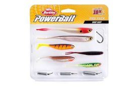 Berkley PowerBait Pro Pack Drop Shot; Kit Complet de pêche aux appâts Souples avec PowerBait Scent, la Perche et Le Sandre, Drop Shot Rig Set pour Les pêcheurs urbains et d'eau Douce.