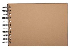 Rayher Spiral Bound Scrapbook with Plain Paper Pages, Hardcover Memory Book, Kraft Paper Album in the size 21.5x15.5cm, 15 Pages, 73200521