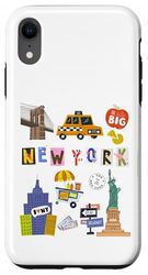 Kids New York City Taxi Hot Dogs Souvenir for Boys and Girls Case for iPhone XR