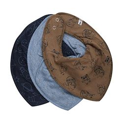 pippi Bandana Bib Boy AOP (set van 3), driehoekige slabbetjes,