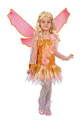 Ciao-Stella Tynix Costume trasformazione Winx Club Bambina, 7-9 Anni, Colore Arancione, Rosa, 11237.7-9