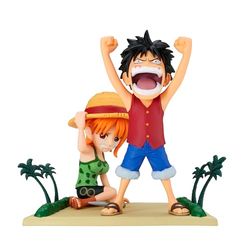 Banpresto - One Piece - Log Stories - Luffy & Nami, Bandai Spirits World Figurine à Collectionner