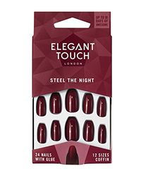 Elegant Touch Trend Nails Steel The Night Faux Ongles 24 Pièces