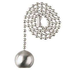 77217 Chaîne à Tirette en Forme de Boule, Finition Nickel Brossé