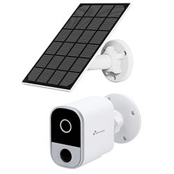 NIVIAN WiFi-bewakingscamera + zonnepaneel-accu, 5200 mAh, full HD-bewegingsdetectie en menselijke herkenning, geschikt voor buiten, nachtzicht, 2-weg audio, Alexa, Google Home, App Tuya