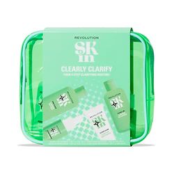 Revolution SKin, Clearly Clarify Starter Kit, Set Viso per Pelli Impure con Detergente, Tonico, Siero e Crema Idratante, Vegano e Cruelty-Free, 4 Prodotti
