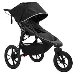 Baby Jogger Summit X3 Poussette de jogging pliable à 3 roues avec frein à main Noir nuit