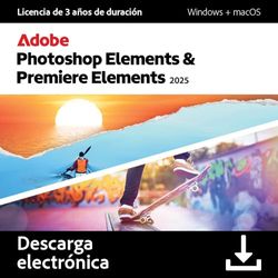 Adobe Photoshop 2025 & Premiere Elements 2025 | Licencia de 3 años |PC/Mac |Descarga Digital