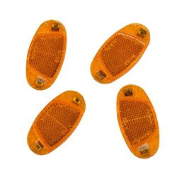 Fischer Unisex Bicycle Reflector 85400 Orange, Yellow, One Size EU