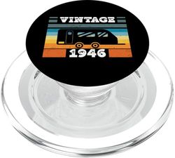 Camping Cumpleaños nacido en 1946 Acampada Caravanas PopSockets PopGrip para MagSafe
