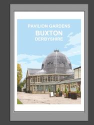 Buxton Pavilion Gardens Derbyshire Notebook: Peak District Blank lined Notebook, Journal Gift Book, Planner, Notepad