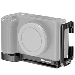 NEEWER Piastra L per ZV-E1 Supporto L Piastra Laterale Tipo Arca Estensibile con Filetti da 1/4" e 3/8" per Prese Gimbal Verticali, Compatibile con Sony ZV-E1 Dji RS4 RS3 Pro RS3 Pro RS2 RSC2, CA025L
