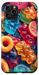 Carcasa para iPhone 11 Pro Patrón De Dulces Candy Delight Vibrant Gummies