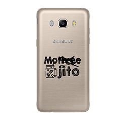 ZOKKO Etui Samsung J7 2016 Motywowany Mojito - Miękkie Przezroczyste Tusz Czarny