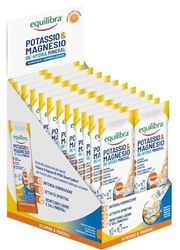 equilibra Integratori Alimentari, Potassio e Magnesio Re-Hydra Mineral, Integratore di Magnesio, Potassio e Sodio per la Reidratazione, Gusto Arancia, Senza Glutine e Lattosio, 24 Stick Liquidi