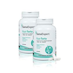 SanaExpert Haar Forte Pack X2| VITAMINAS PARA EL CRECIMIENTO Y LA SALUD DEL PELO | con Biotina, Zinc, Mijo Perlado y Selenio (2).