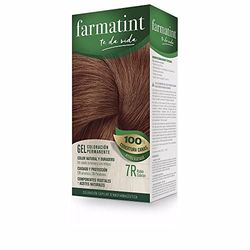 Farmatint Gel 7R Rubio Cobrizo. Tinte permanente. Cabello natural y color duradero. Sin amoníaco ni parabenes ni parafinas ni siliconas. Coloración natural para el pelo fácil de aplicar.