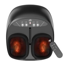 Snailax Voetmassageapparaat met warmte, Shiatsu-voetmassageapparaat, elektrisch met kneden, compressie, trillingsrollen, massage voor voeten, voetenwarmer met afstandsbediening, cadeaus voor vrouwen