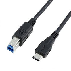 Systeem-S USB 3.1 type C naar USB 3.0 type B kabel printerkabel 100 cm