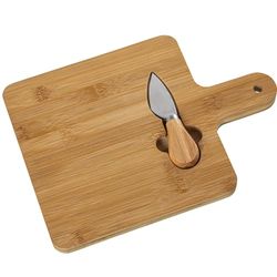 TABLA CORTAR MADERA C/UTENSILIOS QUESO_28X20X1,8CM