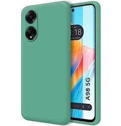 Tumundosmartphone Cover Silicone Liquido Ultra Morbida per Oppo A98 5G Colore Verde