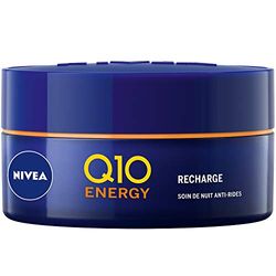 NIVEA Q10+C Energy Pot (1 x 50 ml), crema notte arricchita con Q10 e vitamine, trattamento anti-invecchiamento per una pelle rassodata e visibilmente più giovane