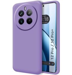 Tumundosmartphone Funda Silicona Líquida Ultra Suave para Realme 12 Pro 5G / 12 Pro Plus 5G Color Morado