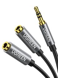 UGREEN 3.5mm Audio Splitter Kabel Headset Adapter Kabel Compatibel met PS4, Switch, Xbox One S Controller, Gaming Headset, enz 20CM.