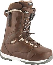 Nitro Snowboards Crown Tls '19 Women's Lightweight Snowboard Boot with Quick Lacing System Allround Freestyle Freeride Softboot Warm Boots, Womens, Boots, 1191-848456, brown, 27.5