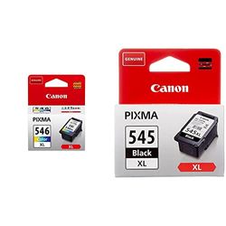 Canon CL-546XL Cartouche Couleur XL (Emballage carton) & PG-545XL Cartouche Noire XL (Emballage carton)