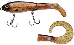 Abu Garcia Svartzonker McHybride snoekaas, Swimbait hybride aas met hard lichaam en zachte paddle, biedt een reservestaart
