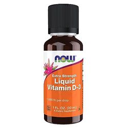 Now Foods, Vitamina D3 Líquida, 1.000IU, 30ml, Gotas de Vitamina D de Lanolina, Probada en Laboratorio, Sin Soja, Sin Gluten, No GMO