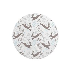 Questo Casa, Round Digital Printed Mouse Pad, Non-Slip Base, for Office and Home, Diameter:22cm