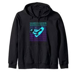 Wakeboard Wakeboard Wakeboarder Retro Felpa con Cappuccio