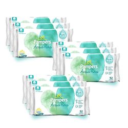 Pampers Naturello Lingettes Délicates, 99 % D'Eau, Avec 100 Coton, 468 , 52 Unité (Lot De 9)