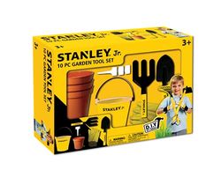 10-delig tuingereedschap bevat: G007-SY handboel, G009-SY handvork, G011-SY emmer, T032-SY handschoenen, 3xG017-SY tuinplantenlabel, 3xG018-SY tuinplatiktpot