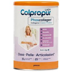 Colpropur Lady Gusto Pesca – Collagene Idrolizzato in Polvere da Bere - Peptidi di Collagene, Integratore per Ossa, Pelle e Articolazioni – 340g