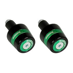 Par de contrapesos Accossato con inserto de color verde para mancuernas con orificio interior Ø de 12 mm a 20 mm para Benelli Bn 302 desde 2015 hasta 2017 (CC 300)