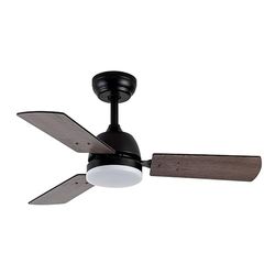 Eden pulse Ventilator, zwart-grijs, 20 W, 3 vleugels, 6 snelheden, afstandsbediening, 35/45 x 91,4 x 91,4 cm