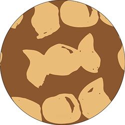 Bonateks, Round Digital Printed Mouse Pad, Non-Slip Base, for Office and Home, Diameter:22cm