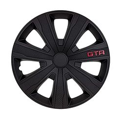 J-Tec Juego de 4 Tapacubos GTR Carbono 16 Pulgadas Negro