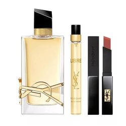 Yves Saint Laurent Libre Gift Set 90ml EDP + 10ml EDP + Mini Rouge Pur Couture Lipstick - 21 Rouge Paradoxe