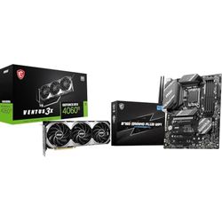 MSI GeForce RTX 4060 Ti VENTUS 3X 16G OC Graphics Card - RTX 4060 Ti GPU, 16GB GDDR6 & B760 GAMING PLUS WIFI Motherboard, ATX - Supports Intel 12th & 13th Gen Core Processors